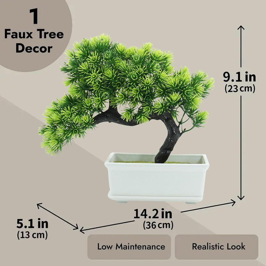 Artificial Plants Greenery Bonsai Room Decor Fake Bonsai Tree for Home Decor Indoor Bookshelf Office Desk Bathroom Farmhouse Decor