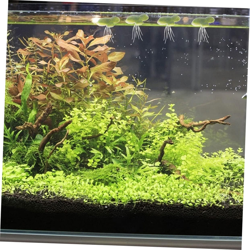 Housoutil 18pcs Artificial Duckweed Leaves Duckweed Tank Accessories Aquatic Ornaments Terrarium Supplies Tank Floating Duckweed Leaf Plants Fake Floating Duckweed Aquarium Floating