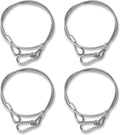 4Pack Lighting Safety Chain Cable Truss Clamps for Lights, Silvery Stainless Steel Lanyard Stage Lights Safety Chains, Security Cable with Loops（Diameter 4mm/0.16'',Length 85cm/34'',Load 60lb
