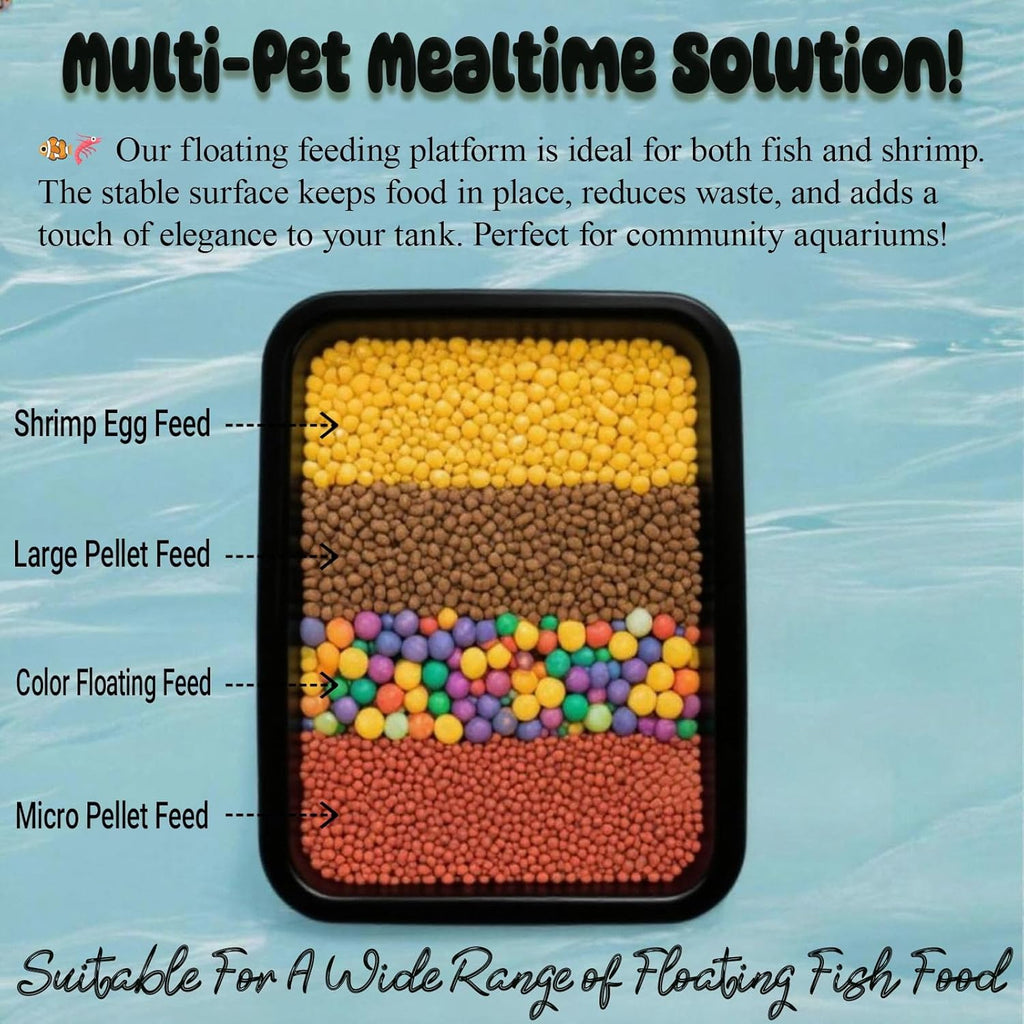Black Floating Betta Fish Hideout with Window – Sleek 3D Fish Breeding Box & Shelter – Floating Feeding Platform for Betta Tanks – Rest Cave Decor for Small Aquariums (3.67"x2.87"x2.16")
