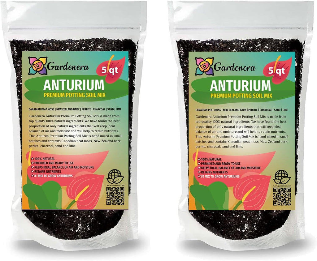 Gardenera Anthurium Potting Mix - Crafted for Superior Performance and Colorful Blooms - 10 QUARTS