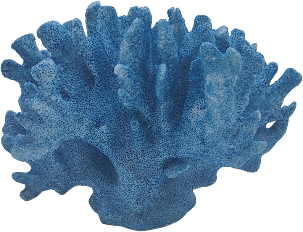 Coral Reef Decor Home Statue,Coastal Beach Nautical Decor,Aquarium、Desk、Bathroom、Room、Shelf Statue,Ocean Themed Gifts (D-Deep Blue)