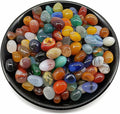 Polished Colorful Agate Crystal Set, 0.4", 128 Pcs - Handpicked Tumbled Stones and Crystals Bulk for Healing, Reiki, Meditation, Witchcraft and Home Decor
