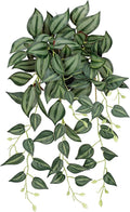 DILATATA Fake Plants Artificial Potted Plants 20 Inch Faux Peperomia Ivy Vine Plant Hanging Plant for Home Office Desk Shelf Indoor Outdoor Decor