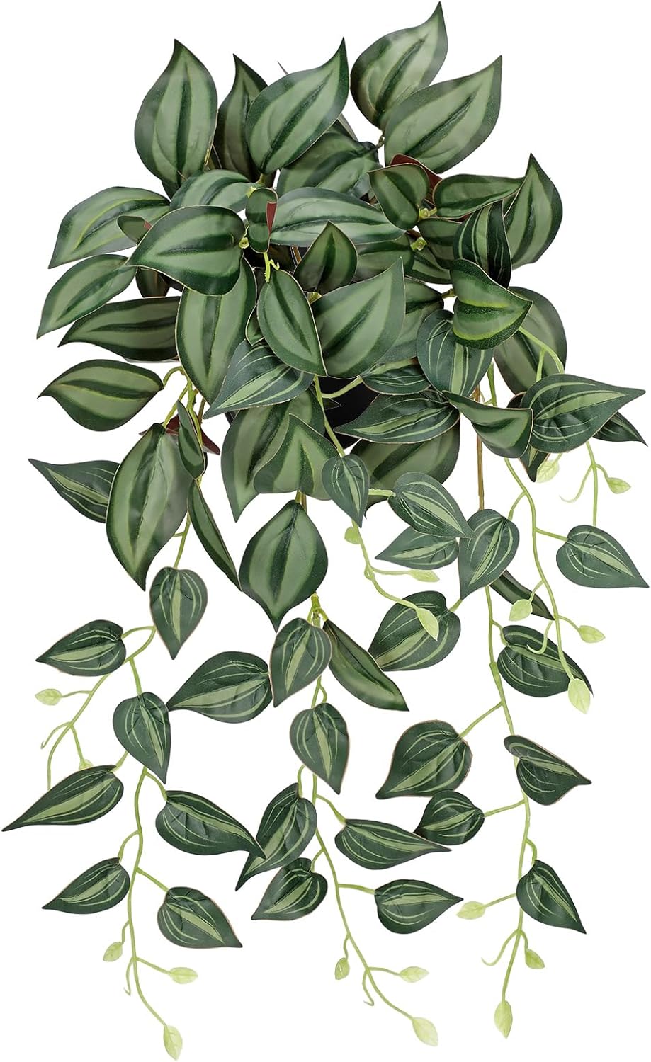 DILATATA Fake Plants Artificial Potted Plants 20 Inch Faux Peperomia Ivy Vine Plant Hanging Plant for Home Office Desk Shelf Indoor Outdoor Decor
