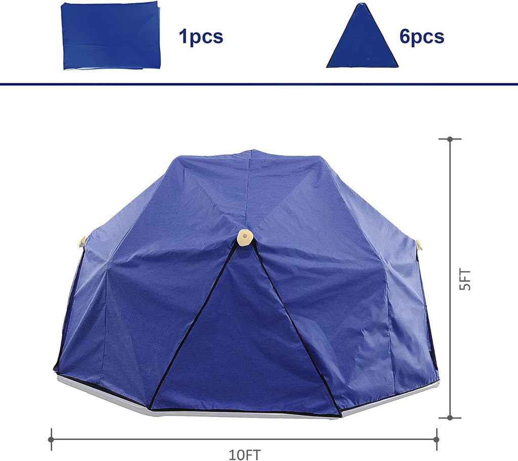 10ft Climbing Dome Canopy, UV-Resistant Play Tent Cover for Outdoor Play Equipment, Easy to Install and Washable (Canopy Only)