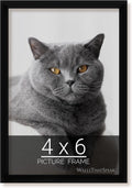 wallsthatspeak 4x6 Black Picture Frame for Puzzles Posters Photos or Artwork