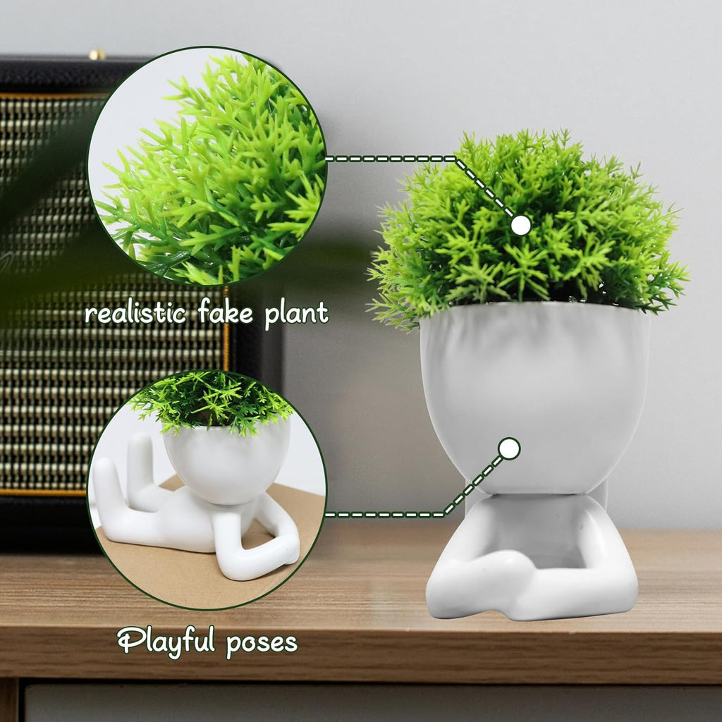 Zerzsy Mini Succulent Plant - Plants Gift - Cute Desktop Decoration Desk Decorations for Women Office -Small Plants Shelf Decor-Cute Cubicle Accessories-Set of 1