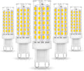 G9 Led Bulbs Dimmable 4000k Natural White,G9 40W 50W 60W T4 Halogen Replacement,No Flicker G9 6W AC120V Dimmable Neutral LED Bulbs for Chandelier Pendant Lighting,600 LM(5Pack)