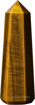 Amazing Gemstone Tigers Eye Crystal Towers - Natural Healing Crystal Point Obelisk for Reiki Healing and Crystal Grid (2" to 3" Inch)