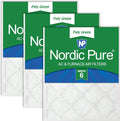 Nordic Pure 20x25x1 (Actual Size: 19 1/2 x 24 1/2 x 3/4) Poly Green MERV 6 AC Furnace Air Filters – Reduces Dust, Pollen, Pet Dander & Allergens – 3-Pack