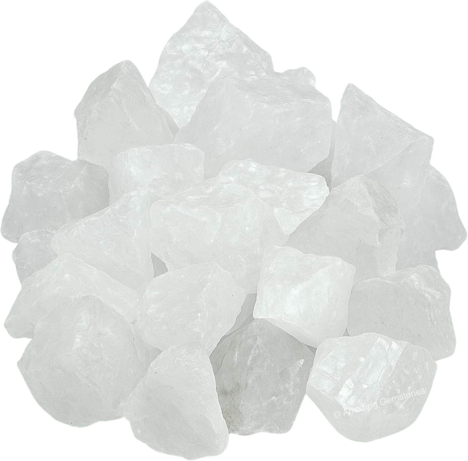 Amazing Gemstone Clear Quartz Raw Crystals and Healing Stones, Natural Rocks for Tumbling - DIY Raw Stones and Crystals, 2 Pieces