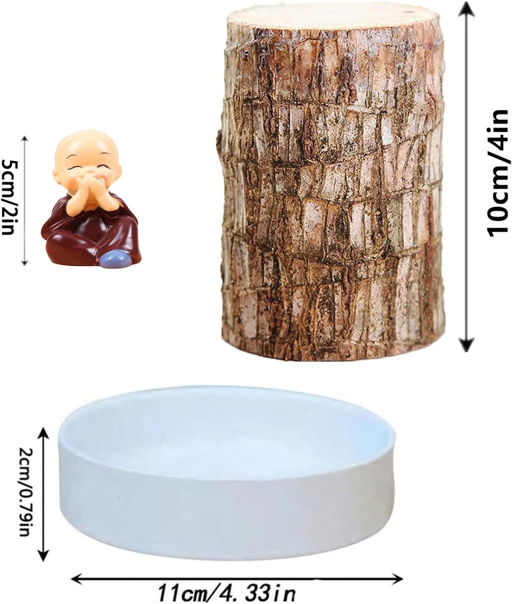 Brazilian Lucky Wood Plant Set, Natural Fortune-Bringing Ornaments Suitable for Office Desks, Desks, and Bedrooms (Purple Monk)