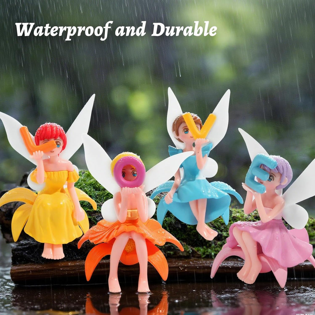 8pcs Fairy Garden Accessories, Mini Fairy Figurines Well-Designed & Handcrafted for Garden Decor Outdoor, Landscape Decor, DIY Craft, Dollhouse, Succulents & Home Decoration