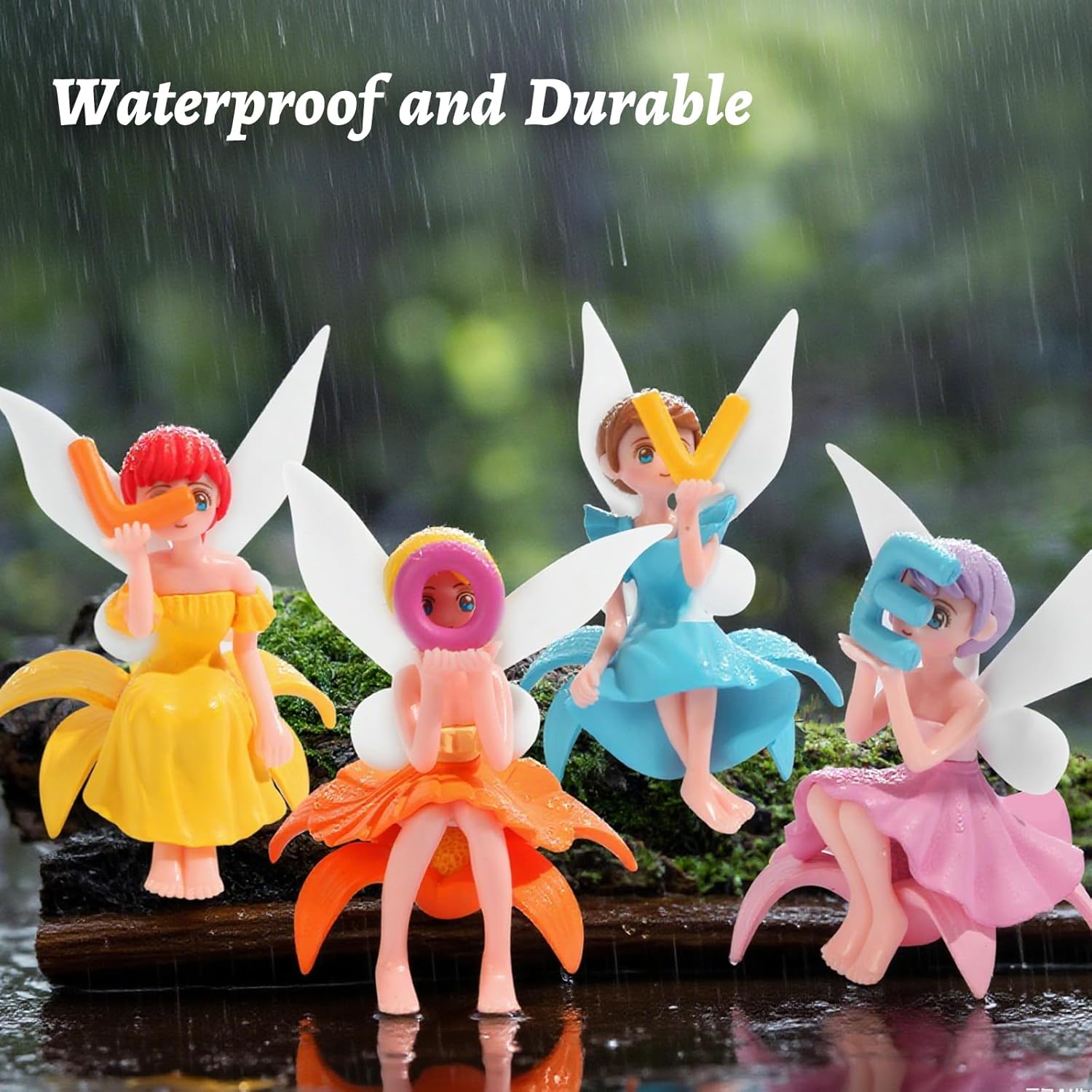 8pcs Fairy Garden Accessories, Mini Fairy Figurines Well-Designed & Handcrafted for Garden Decor Outdoor, Landscape Decor, DIY Craft, Dollhouse, Succulents & Home Decoration