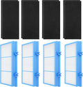 HAPF30AT-Total Air HEPA Type Filter Replacement for Holmes AER1 Air Purifier, Compatible with HAPF300AH-U4R and HAP242-NU, Funmit 4 True HEPA Filters & 8 Activated Carbon Pre-Filters, Blue