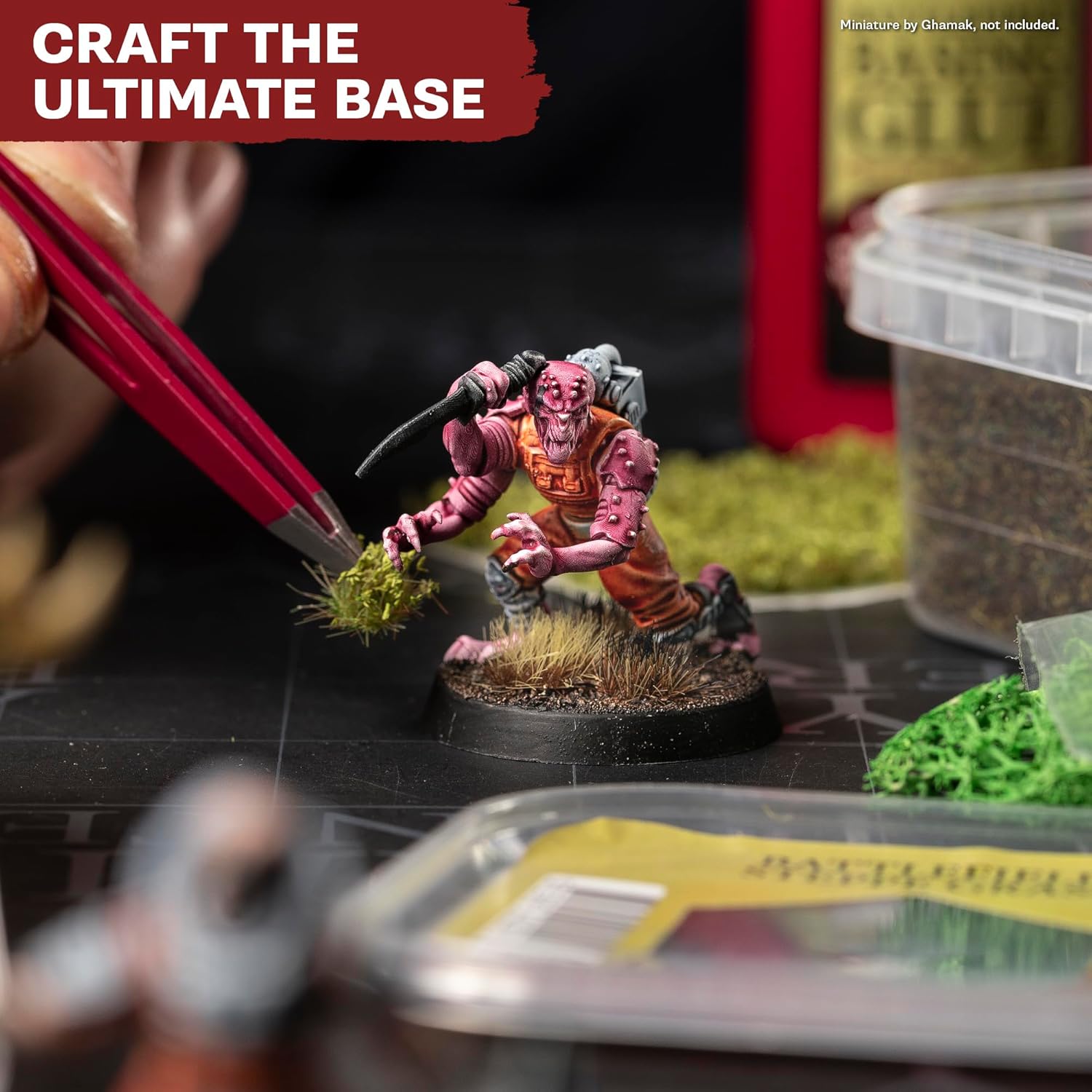 The Army Painter Battlefields Basing Set - Static Grass for Miniature Terrain Basing set - Static Grass & Free Basing Glue, Woodland Scenic Static Grass, Scenery Flocks - Master Quality Game Miniature
