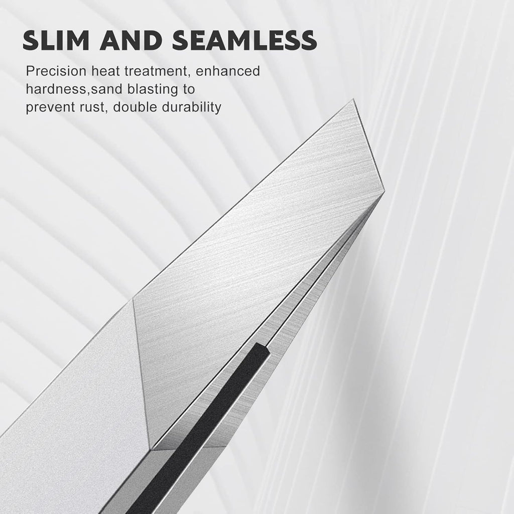 Tweezers Set - Professional Stainless Steel Slant Tweezers, Precision Tweezers Set for Shaping Eyebrows, Great Beauty Tools for Facial Hair, Ingrown Hair, Blackhead Removal(2Pcs Slant Tweezer)