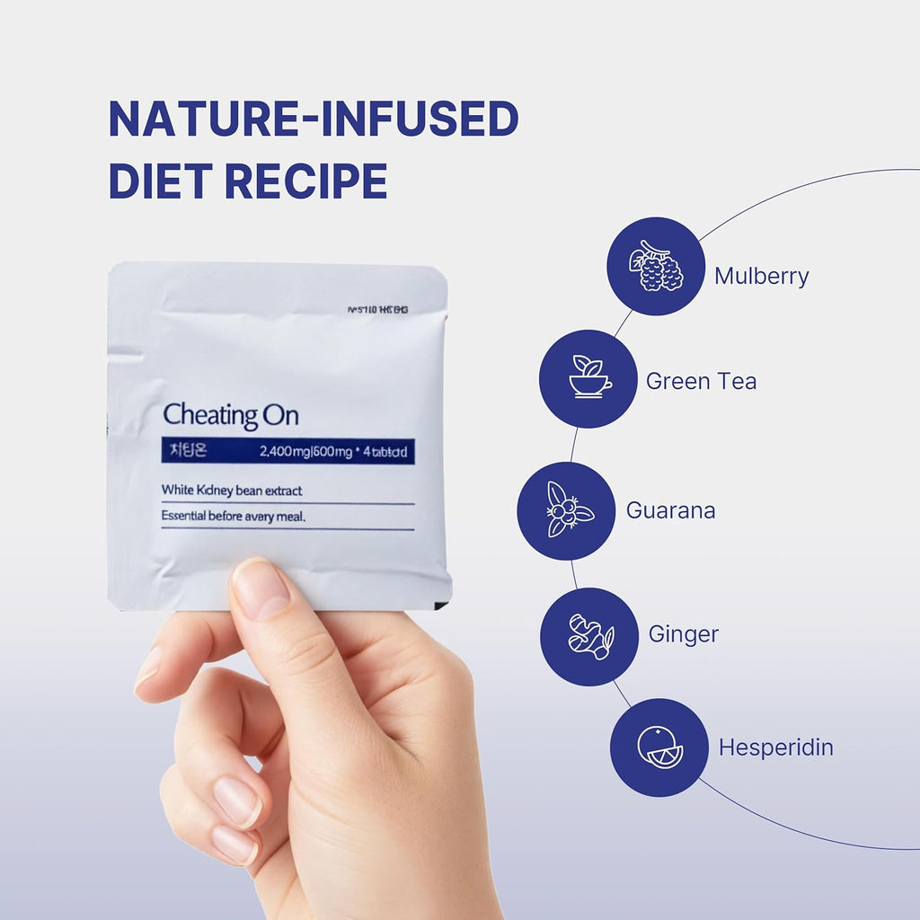 Cheating On - Savor Your Favorite Foods Guilt-Free with Our carb-Block Solution, Portable 30 Packs(120 Pills)/Box