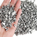 HappyFiller 3-7mm Candle Holder Mini Rocks,Vase Fillers Small Gravels Stones,Terrarium Succulent Planter Soil Cover Decor Pebbles,Aquarium Fishbowl Granule,Crushed Glass,Silver 0.81 LB