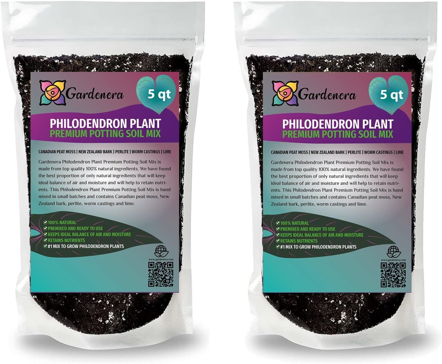 Gardenera Philodendron Potting Mix - Crafted for Superior Performance and Green Foliage - 10 QUARTS