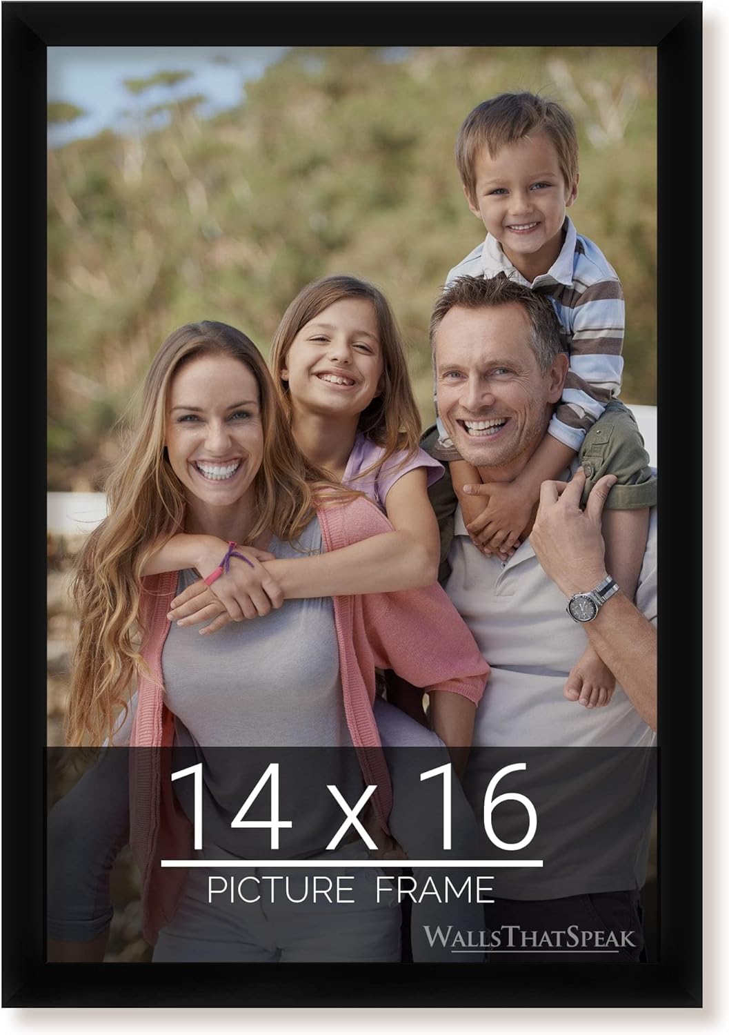 wallsthatspeak 14x16 Black Picture Frame for Puzzles Posters Photos or Artwork