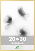 FrameWorks 20x30 Brushed Aluminum Poster Frames – Modern Brushed Metal Design w/Shatterproof Plexiglass, Perfect for Posters, Artwork, Paintings, Wall Displays – Home or Office Decor, Gold - 1 Pack