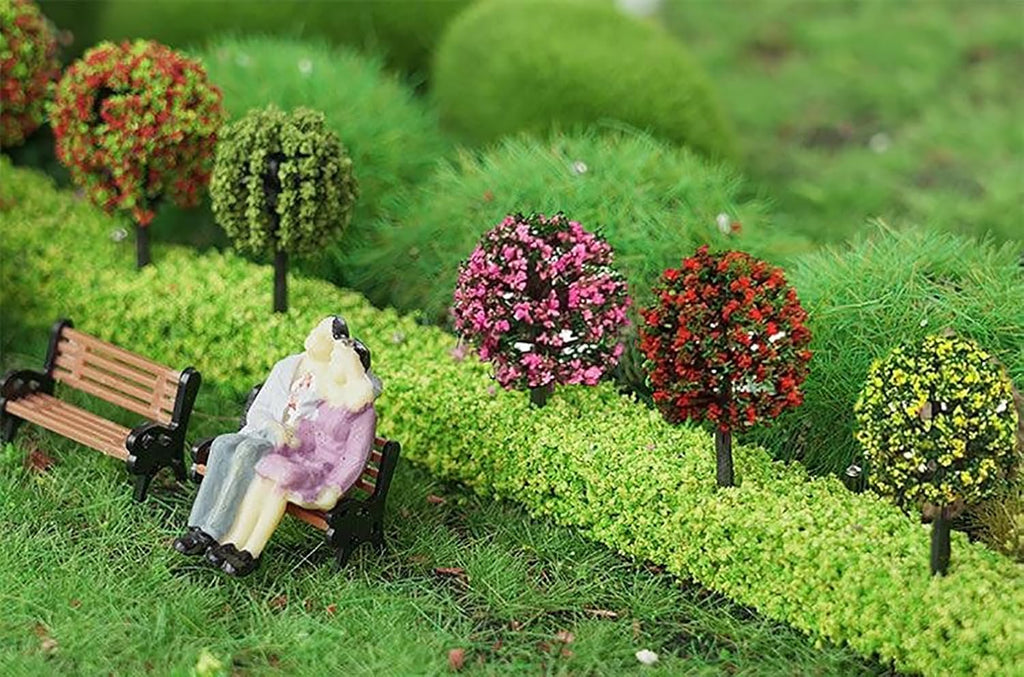 90Pcs Model Trees, Miniature Plants Train Scenery Artificial Fake Trees Model Railroad Scenery, Diorama Supplies, DIY Scenery Landscape