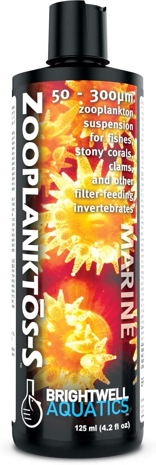 Brightwell Aquatics ZooPlanktos S - Liquid Zooplankton Food Supplement for Marine and Reef Aquariums, 125-ml