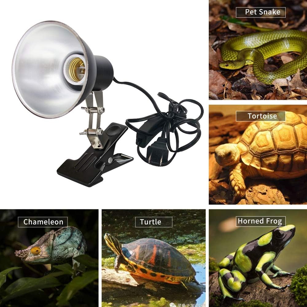 Reptile Heat Lamp Clamp,Adjustable Habitat Lighting Fixture for Tortoises Turtles Lizard,Heating Lamp Holder