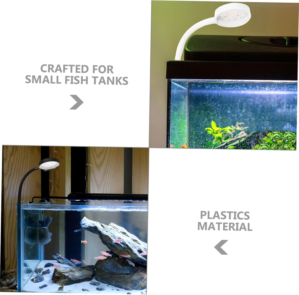 TEHAUX 2PCS USB Aquarium Light LED Fish Tank Lamp for Small Aquariums Optimized Plant Growth Mini Space-Saving Design Enhances Fish Viewing Experience