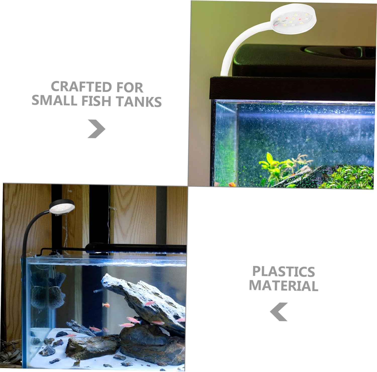 TEHAUX 2PCS USB Aquarium Light LED Fish Tank Lamp for Small Aquariums Optimized Plant Growth Mini Space-Saving Design Enhances Fish Viewing Experience