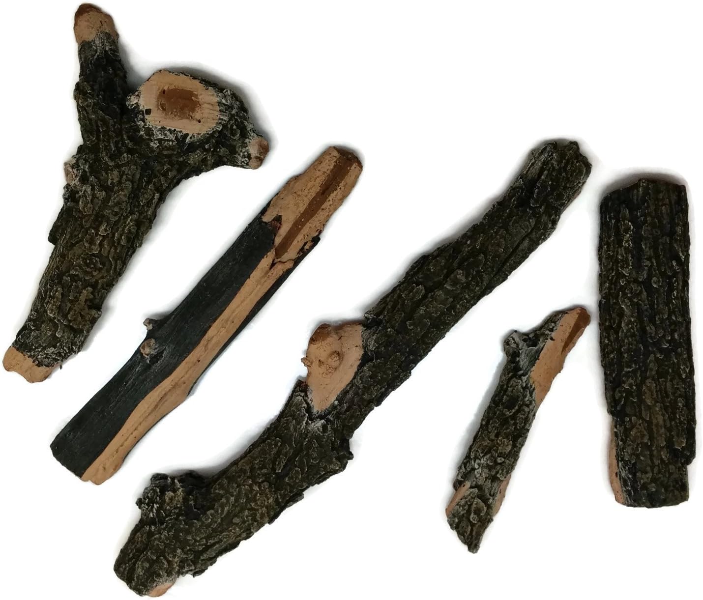 Midwest Hearth Gas Logs Deluxe Decorative Branch and Twig Set | Cast from Real Logs and Hand Painted in USA (Oak 5-Piece)