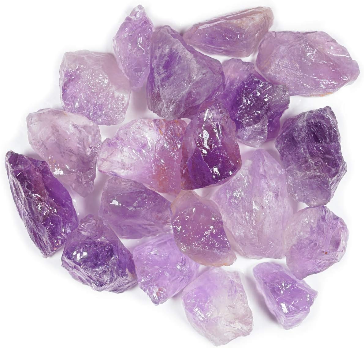 Crystal Allies 3 Pound Bulk Rough Amethyst Reiki Crystal Healing Stones Large 1" from Madagascar