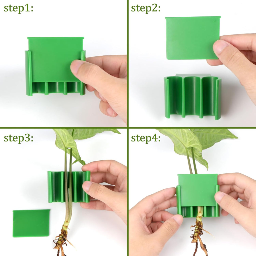 3 Holes Upgraded Aquatic Plant Cup Aquarium Plant Holder for Tank,Aquascape Accessories Decorations- Green 2 Pcs