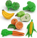 Veggies and Fruits Toys for Centerpieces and Decor at Farmers Market Themed Set - Vegetables Learning Realistic Food Bananas Apples Figurines