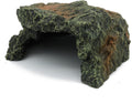 JIHAQUA Reptile Rock Hide Cave, Aquarium Habitat Decor Rock Tortoise Hideout for Lizards, Turtles, Reptiles, Amphibians, Fish