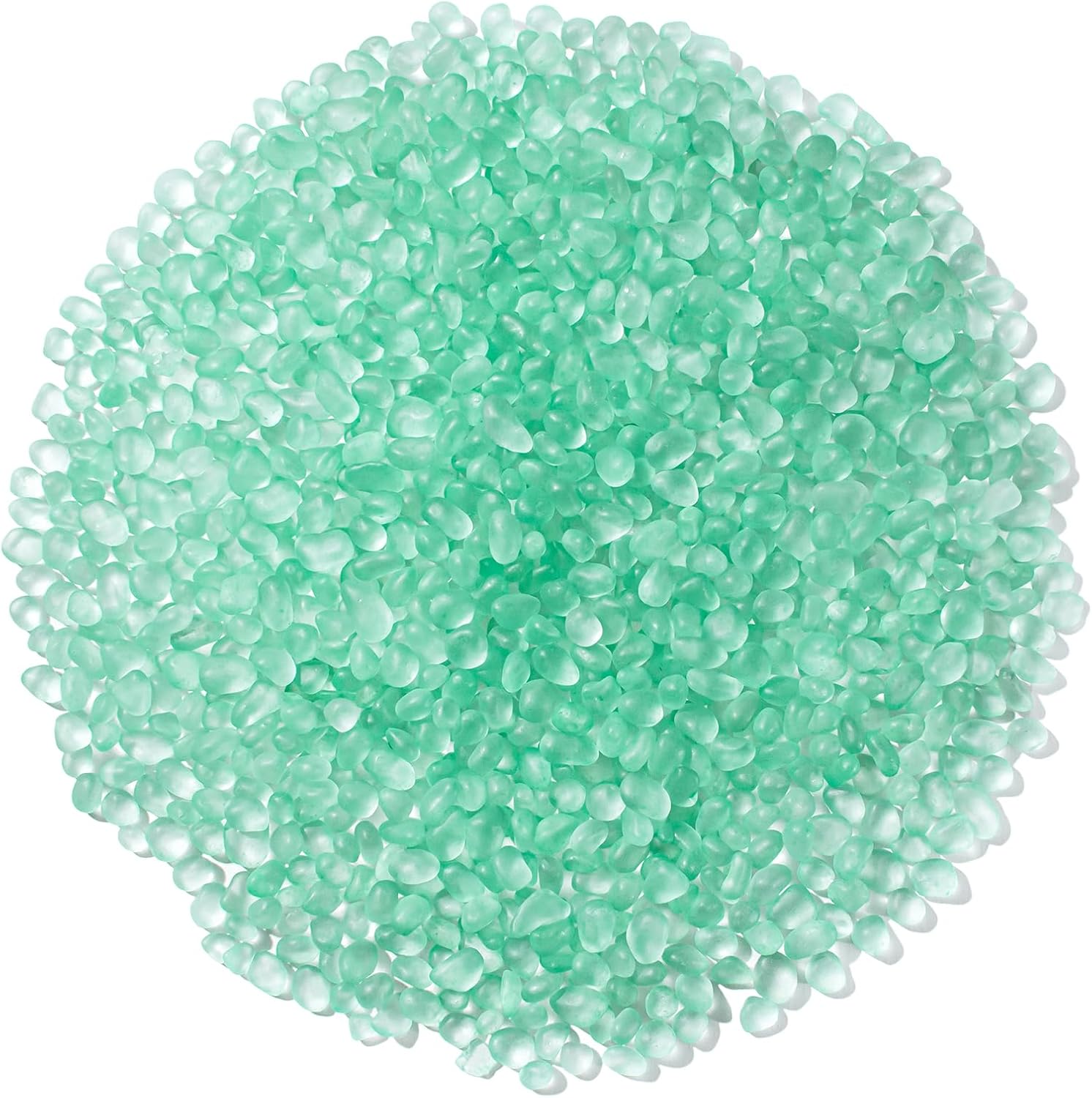Keedolla 48 Oz Mint Green Sea Glass Stones Frosted Glass Pebbles Gemstones for Aquarium Rocks, Fish Tank Gravel, Vase Fillers, DIY Crafts