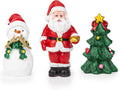 Christmas Aquarium Decorations 3PCS Resin Christmas Fish Tank Decorations Include Aquarium Christmas Tree & Snowman Christmas Figurines & Santa Claus for Christmas Fish Tank Supplies Table Decor