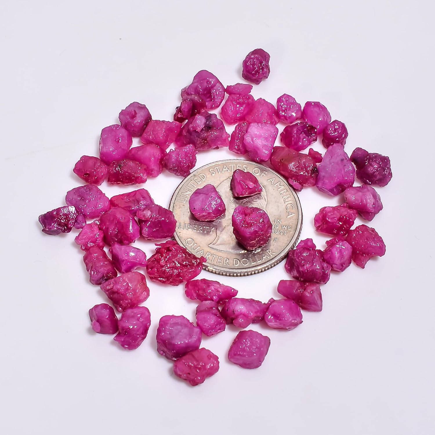 100 carats Raw Ruby Rough Gemstone, Natural Crystals, Healing Stones, Wholesale Lot, Jewelry Making Supply, Stone, Strength Stone, 7 to 10mm