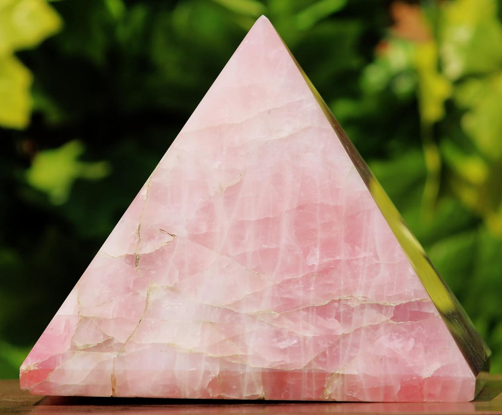 Superb Huge Natural Polished Pink Rose Quartz Crystal Stone Pyramid (200MM / 7190g) Chakras Healing Large Raw Egyptian Minerals Specimen Healing Reiki Charged Metaphysical