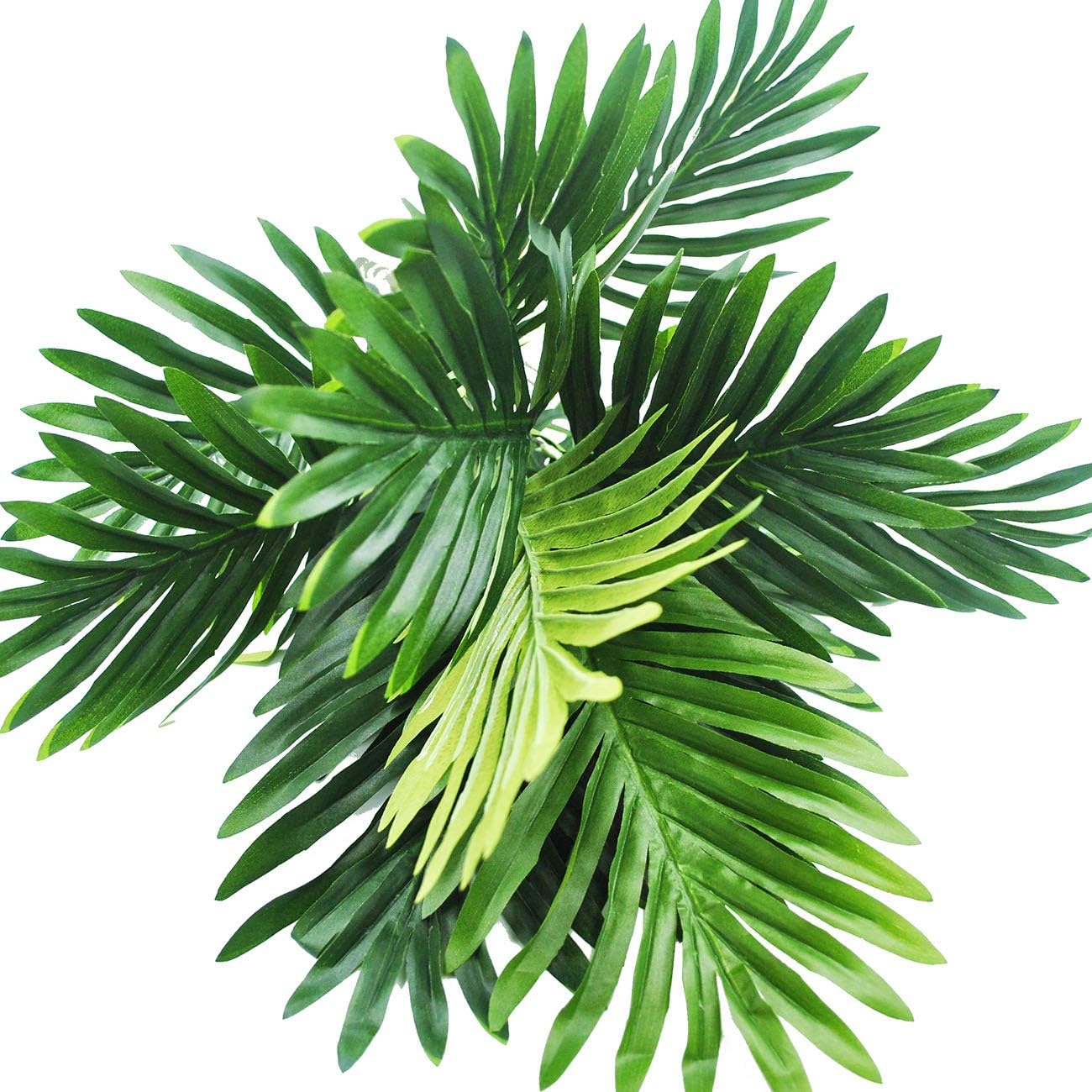 Artificial Palm Tree 30" Tall UV Resistant Tropical Areca Faux Plants Monstera Leaves Floral Arrangement Safari Leaves Party Suppliers Decorations