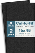 Activated Carbon Filter Pad - Cut to Fit Air Vent Filters for Home, AC, Furnace, Range Hood & Vent - Charcoal Filter Sheets Material for Dust, Odor, Smoke & Allergen Removal - 2 Pack