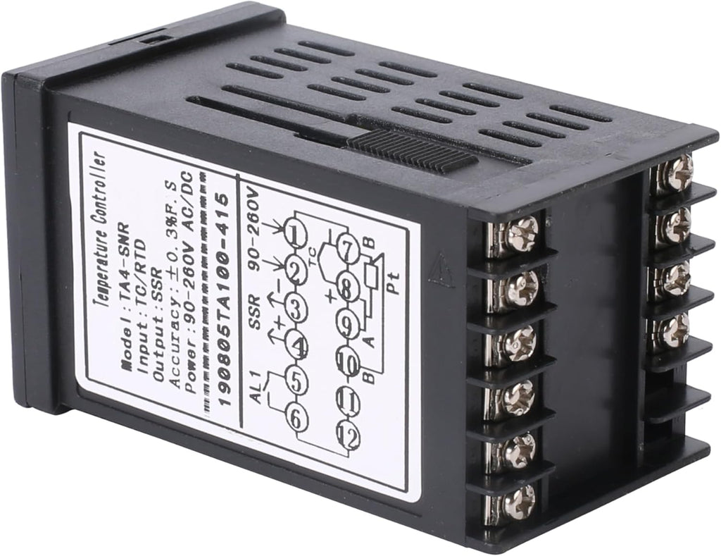 PID Temperature Controller Meter Indicator, Jaybva Digital Universal Thermostat C and Fahrenhe F Display SSR and Alarm Output 40A Solid State Relay and Thermocouple Probe Heat Sink Included
