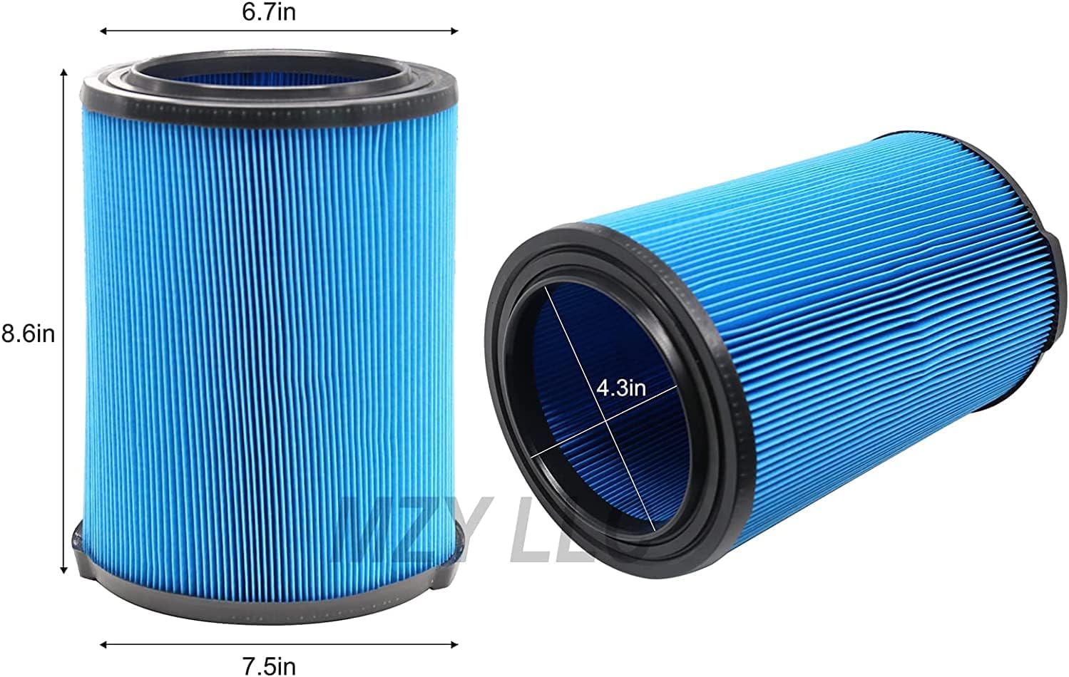 VF5000 3-Layer Pleated Paper Vacuum Filter for RIDGID 5-20 Gallon Vacuums, VF3502 Replacement Vacuum Bags Compatible with Ridgid Wet/Dry Vacuum 12-16 Gallon