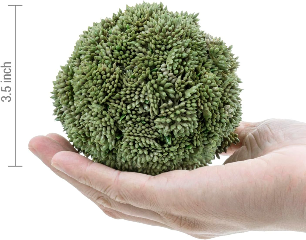 MyGift 3.5 Inch Decorative Boxwood Balls Topiary, Lifelike Artificial Foliage Greenery Faux Bowl Fillers, Set of 4