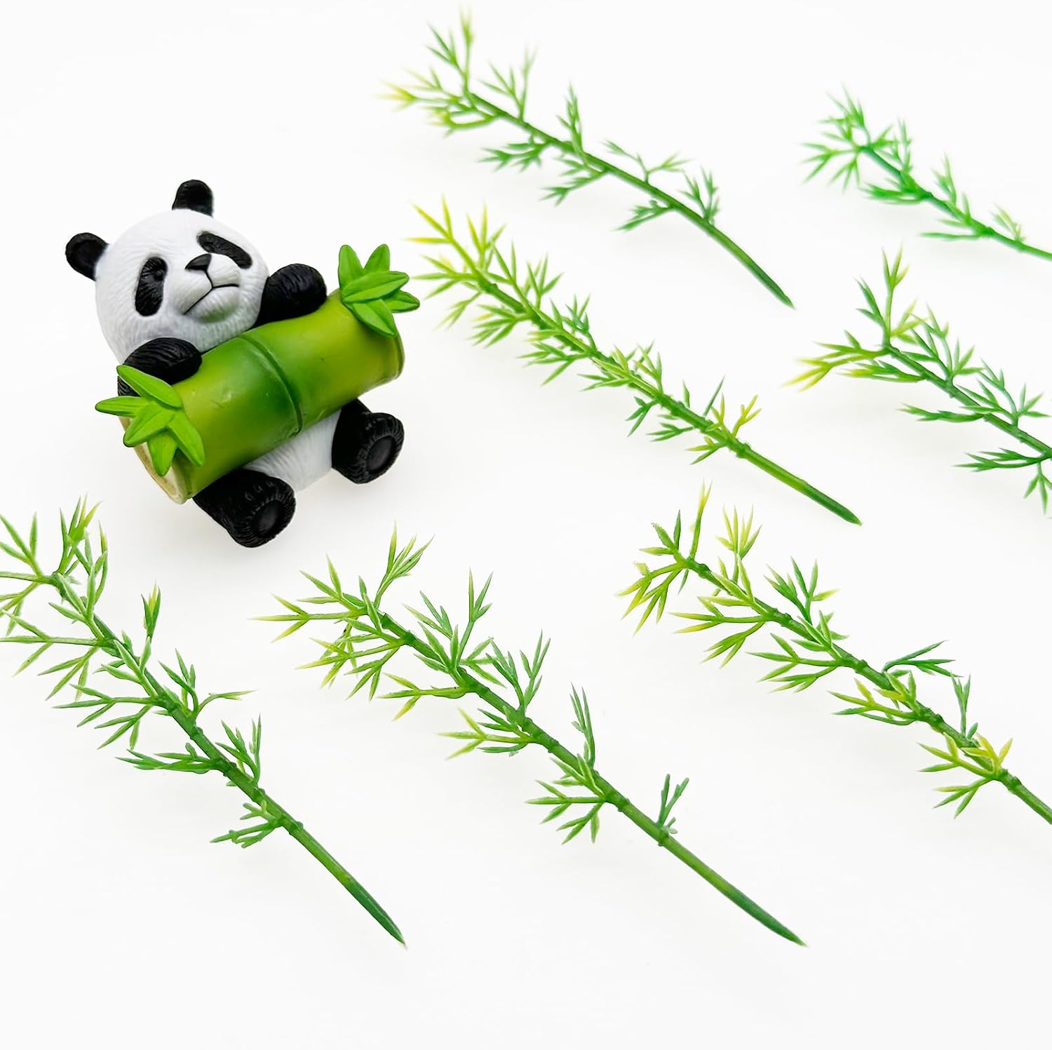 Woohome Model Miniature Bamboo Trees, Green Plastic Bamboo Trees for Building Model, Home Miniature Landscape Landform Diorama Project, 100 PCS, 2.36’’ and 3.15’’
