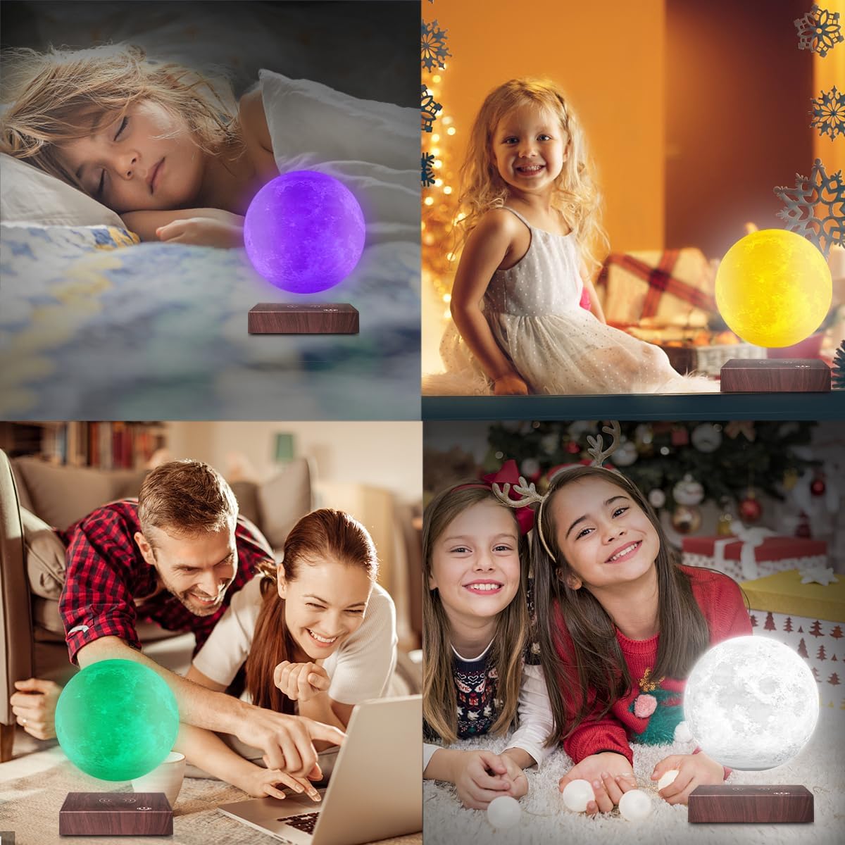VGAzer Floating Moon Lamp, 16 Colors 20 Models Levitating Moon Lamp Light Spinning Freely,Magnetic Levitation Lamp with Remote,for Kids Gift,Office Room Decor