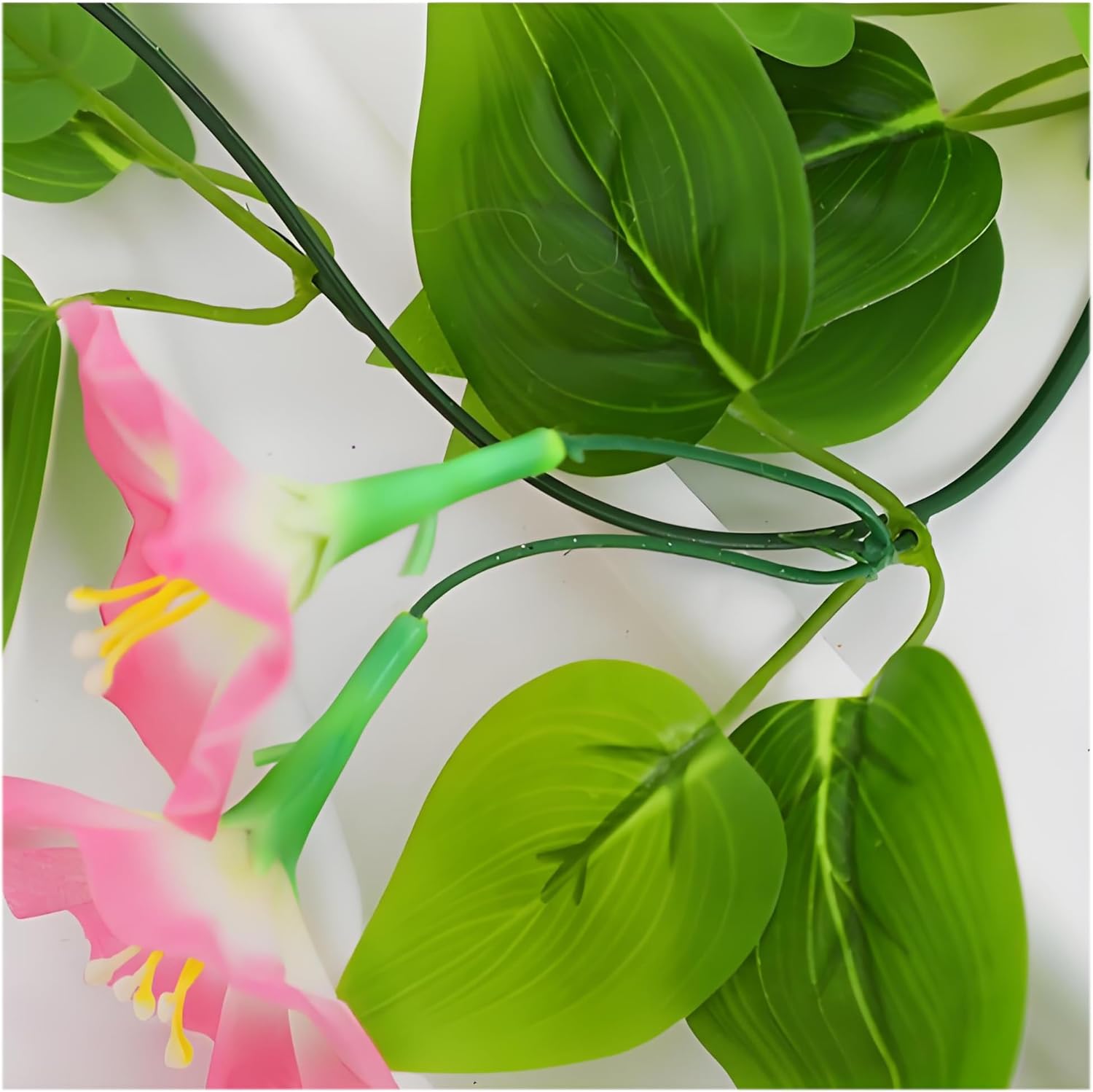 AirSun Artificial Morning Glory Flower Vines, 2pcs 15Feet Hanging Plants Silk Garland Fake Green Plant Home Garden Wall Fence Indoor Outdoor Wedding Birthday Decor