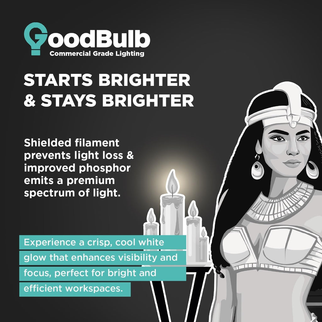 GoodBulb 30 Pack F40T12/841 40-W 48 Inch T12 Fluorescent Light Bulb, 4100K Cool White Light, Medium Bi-Pin Base, 2600 Lumens, 90 CRI, 24000 Life Hours, Instant/Programmed Start